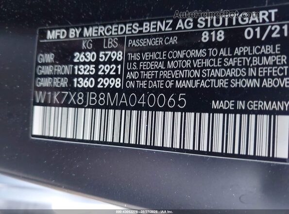 W1K7X8JB8MA040065 2021 MERCEDES-BENZ AMG GT 63 4-DOOR COUPE Зеленый Вид подкапотного пространства