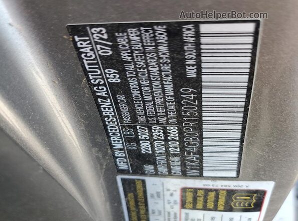 W1KAF4GB0PR150249 2023 MERCEDES-BENZ C Gray 