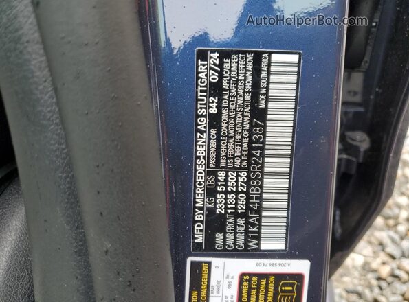 W1KAF4HB8SR241387 2025 MERCEDES-BENZ C Blue Widok komory silnika