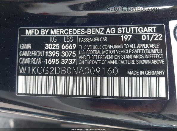 W1KCG2DB0NA009160 2022 MERCEDES-BENZ EQS 450+ Black Вид підкапотного простору