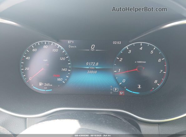 W1KWF8EB0MR609887 2021 MERCEDES-BENZ C-CLASS Gray უკანა სავარძლების ხედი