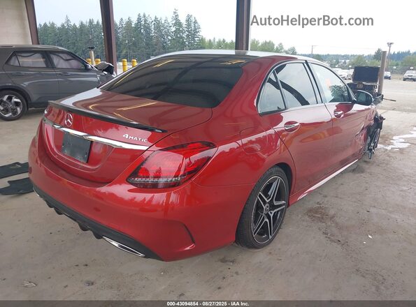 W1KWF8EB9MR609032 2021 MERCEDES-BENZ C-CLASS Red Tył prawy