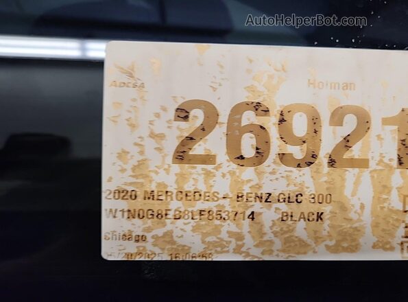 W1N0G8EB8LF853714 2020 MERCEDES-BENZ GLC 300 Black 