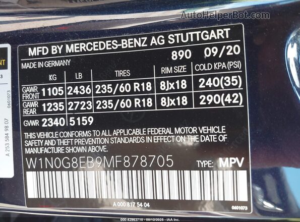 W1N0G8EB9MF878705 2021 MERCEDES-BENZ GLC 300 Black Вид підкапотного простору