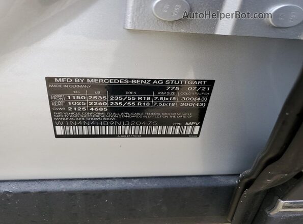 W1N4N4HB9NJ320475 2022 MERCEDES-BENZ GLA Silver 