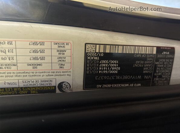 W1YV0BEY8L3706373 2020 MERCEDES-BENZ METRIS  