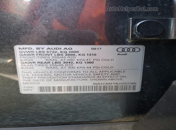 WA1C4AFY6J2052365 2018 AUDI SQ5 Gray 