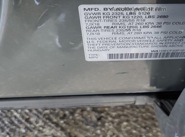 WA1DECF33P1076560 2023 AUDI Q3  Задня ліва чверть
