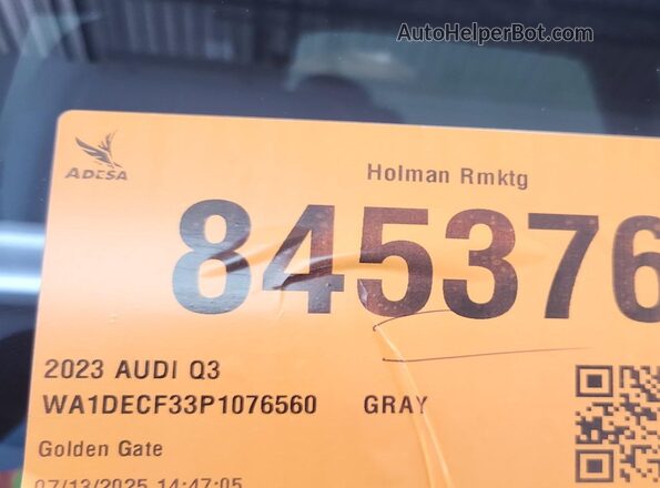 WA1DECF33P1076560 2023 AUDI Q3  