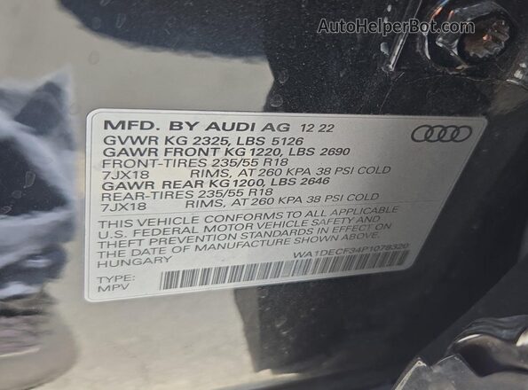WA1DECF34P1078320 2023 AUDI Q3  