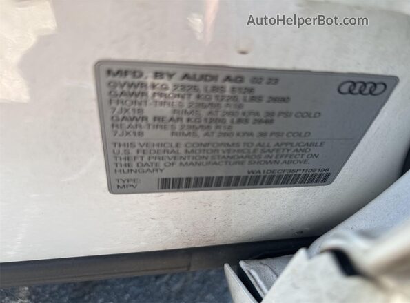 WA1DECF35P1105198 2023 AUDI Q3  