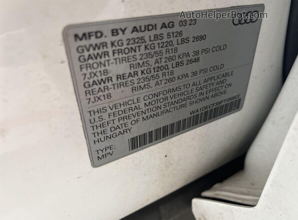 WA1DECF39P1106922 2023 AUDI Q3  