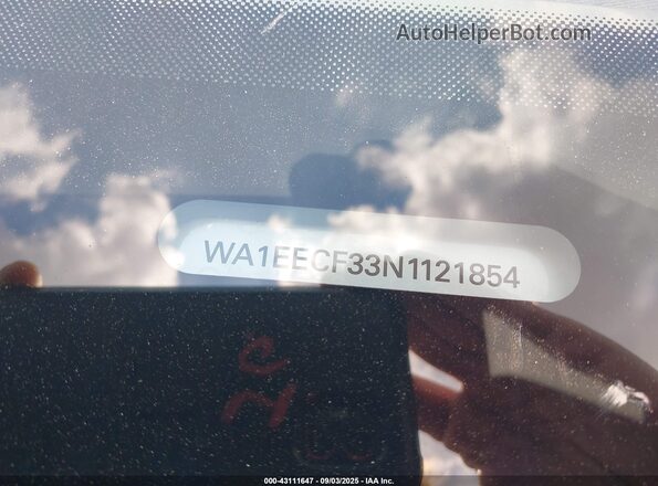 WA1EECF33N1121854 2022 AUDI Q3 Black Շարժիչի բաժամունքի տեսք