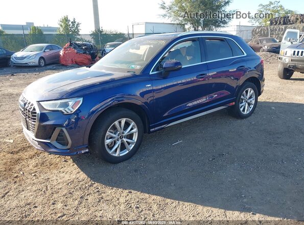 WA1EECF39M1056698 2021 AUDI Q3 Light Blue წინა მარცხენა ხედი სამი მეოთხედიდან