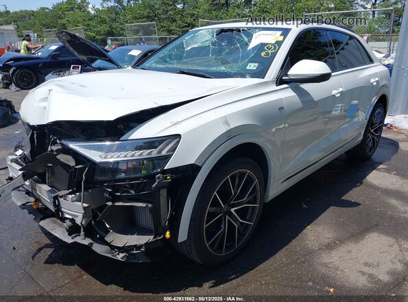 WA1EVAF10LD020690 2020 AUDI Q8 White წინა მარცხენა ხედი სამი მეოთხედიდან