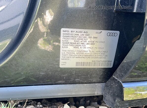 WA1F2AFY4R2079949 2024 AUDI Q5 Silver 