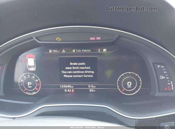 WA1LAAF7XHD039214 2017 AUDI Q7 Blue Widok tylnych siedzeń