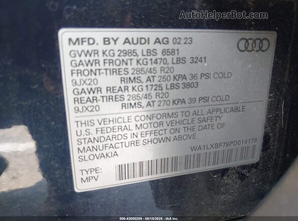WA1LXBF79PD014176 2023 AUDI Q7 Dark Blue 