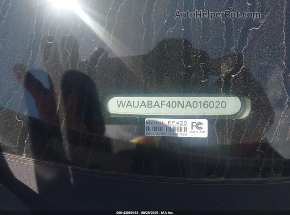 WAUABAF40NA016020 2022 AUDI OTHER White 