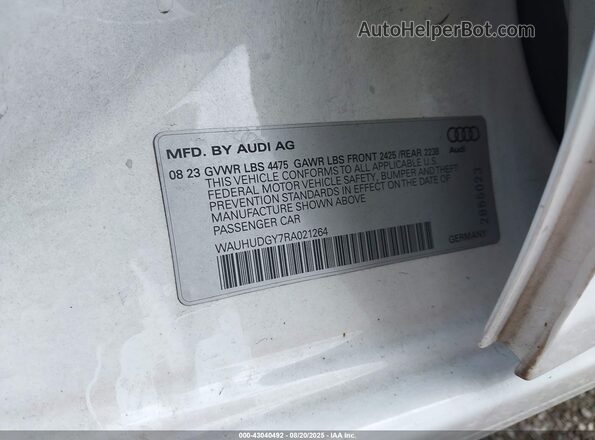 WAUHUDGY7RA021264 2024 AUDI OTHER White 