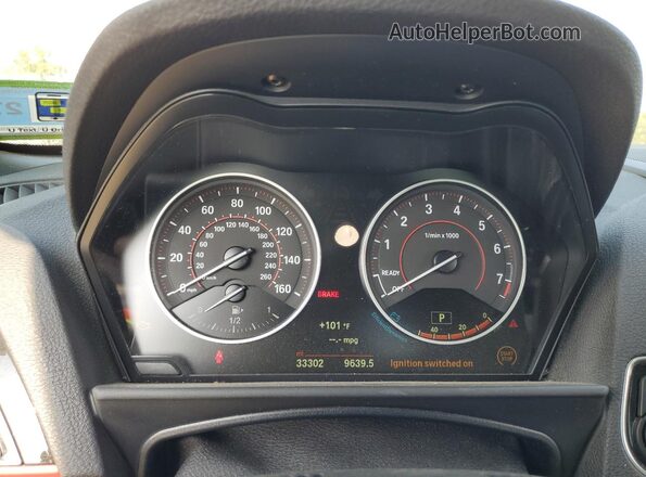 WBA1K9C55GV322265 2016 BMW 2 SERIES White Вид щитка приладів