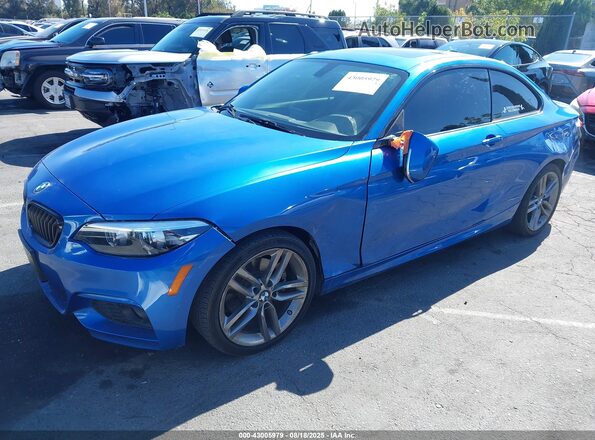 WBA2J1C57JVD09438 2018 BMW 2 SERIES Blue Առջևի ձախ երեք քառորդ տեսարան
