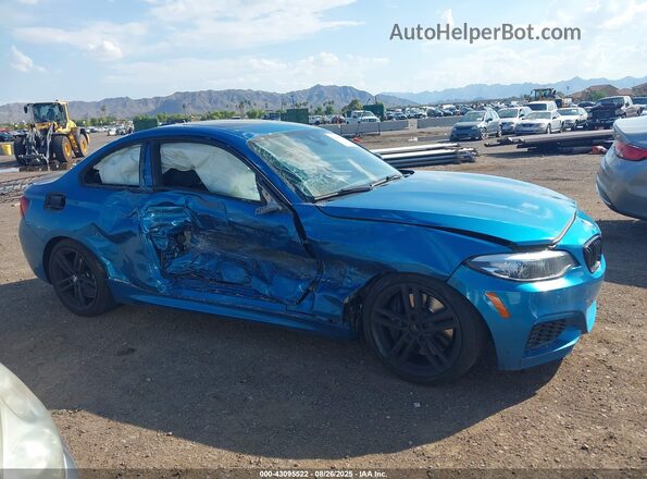 WBA2J5C02M7J70627 2021 BMW M2 Синий Вид задней части салона