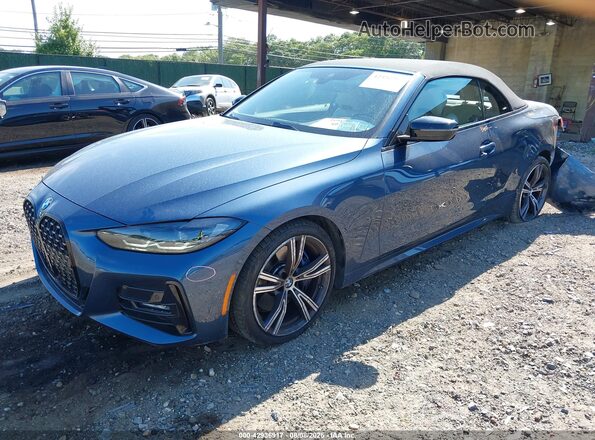 WBA43AT00PCM07414 2023 BMW 4 SERIES Blue Vista tres cuartos delantera izquierda