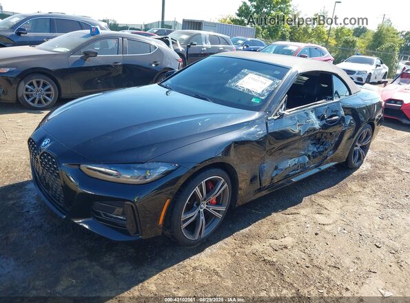 WBA43AT02NCH76825 2022 BMW 4 SERIES Black Передня ліва чверть