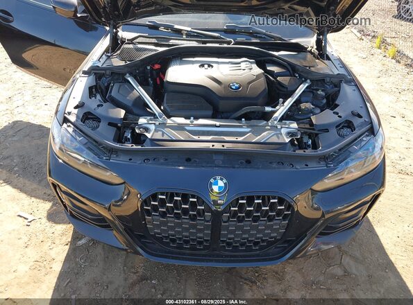 WBA43AT02NCH76825 2022 BMW 4 SERIES Black Вид ззаду