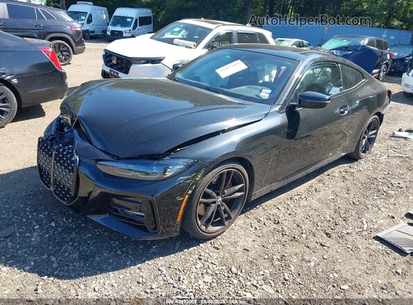 WBA53AP00NCH96487 2022 BMW 4 SERIES Black წინა მარცხენა ხედი სამი მეოთხედიდან