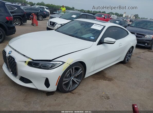 WBA53AP08MCF96696 2021 BMW 4 SERIES White წინა მარცხენა ხედი სამი მეოთხედიდან