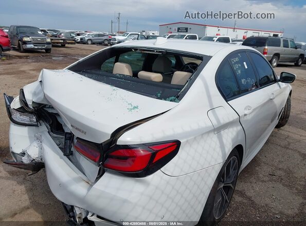 WBA53BH01NCJ48383 2022 BMW 5 SERIES White Задня права чверть