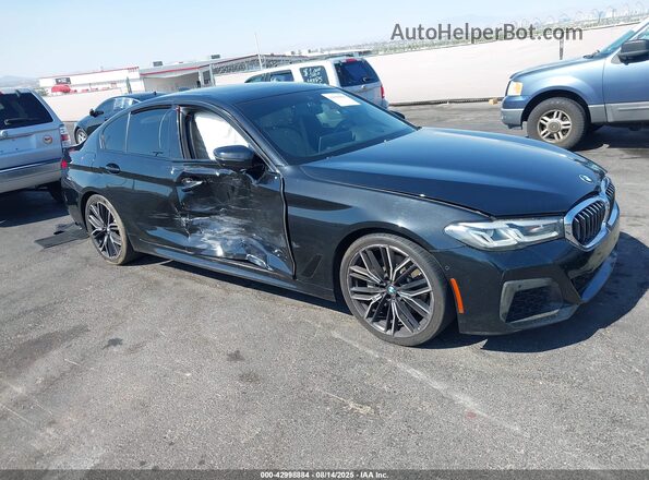WBA53BH06MCF79240 2021 BMW 5 SERIES Black Widok z przodu