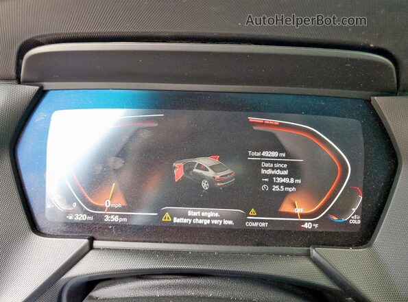 WBA73AK00M7G34477 2021 BMW 2 SERIES Black Вид щитка приладів