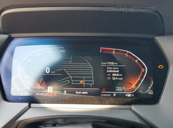 WBA73AK0XL7F88140 2020 BMW 2 SERIES Blue Instrument cluster view