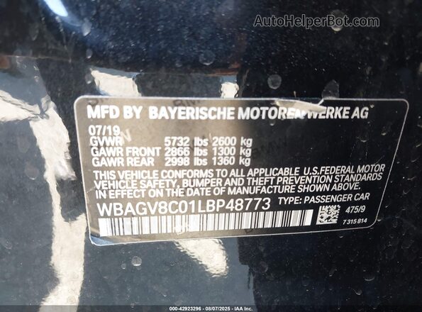 WBAGV8C01LBP48773 2020 BMW M8 Black ძრავის განყოფილების ხედი