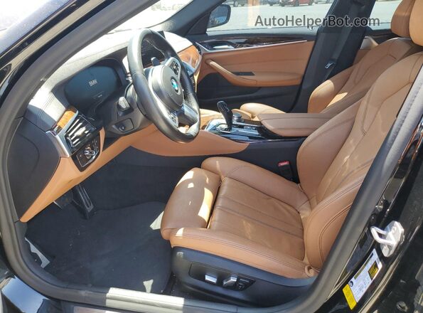WBAJS1C03LCE04350 2020 BMW 5 SERIES Black Vista interior delantera