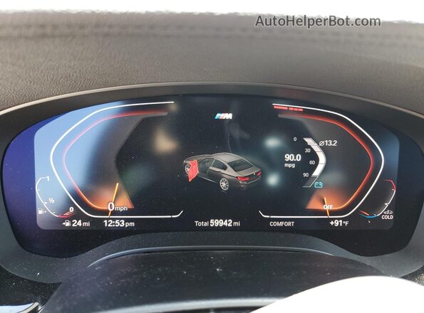 WBAJS1C03LCE04350 2020 BMW 5 SERIES Black Vista del cuadro de instrumentos