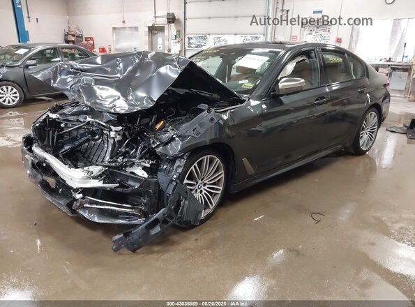 WBAJS7C00LBN96414 2020 BMW 5 SERIES Black Առջևի ձախ երեք քառորդ տեսարան