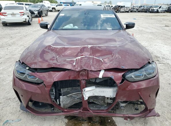 WBS33AY07PFN29346 2023 BMW M3 Burgundy Widok z przodu