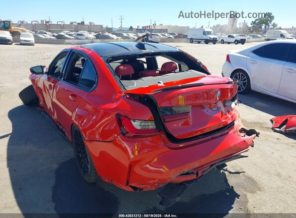 WBS43AY0XNFN12882 2022 BMW M3 Red Задня ліва чверть