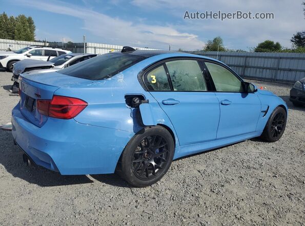 WBS8M9C58G5D30416 2016 BMW M3 Blue Trasero derecho
