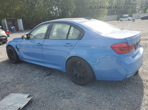 WBS8M9C58G5D30416 2016 BMW M3 Blue Trasero izquierdo