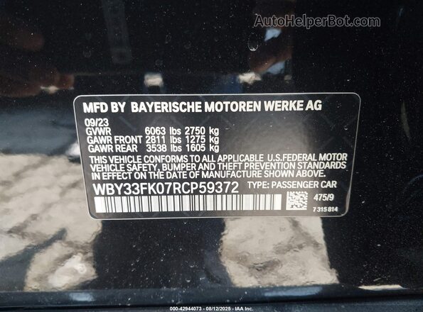 WBY33FK07RCP59372 2024 BMW 7 SERIES Black 