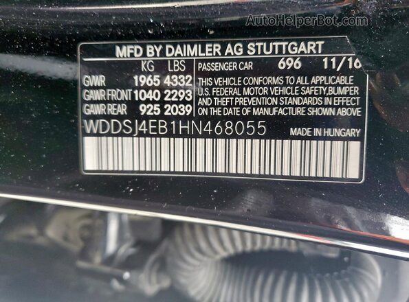 WDDSJ4EB1HN468055 2017 MERCEDES-BENZ CLA-CLASS Black 