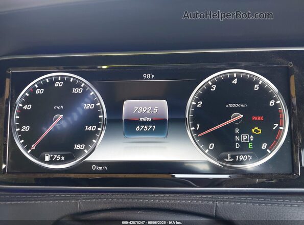 WDDUG8CB6HA309069 2017 MERCEDES-BENZ S-CLASS White Widok tylnych siedzeń