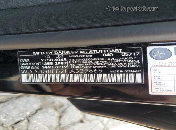 WDDUG8FB2HA339665 2017 MERCEDES-BENZ S Gray 