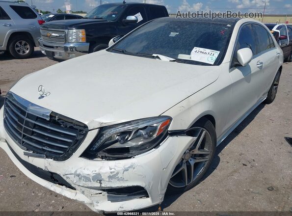 WDDUG8FBXGA210765 2016 MERCEDES-BENZ S-CLASS White Vista tres cuartos delantera izquierda
