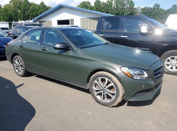 WDDWF4KB9JR345156 2018 MERCEDES-BENZ C Green 